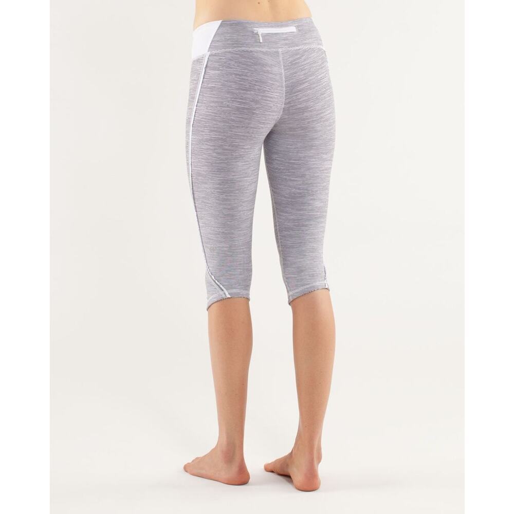 Lululemon Run: Fast And Free Crop Wee Are From Space White Combo - Size: 10 - Picture 3 of 11